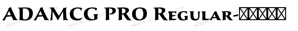 ADAMCG PRO Regular字体转换